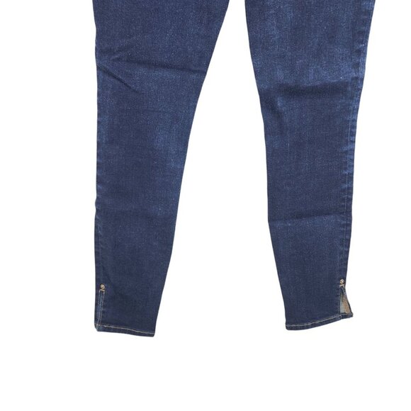 Frame Denim Jeans Le Skinny de Jeanne‎ Women's Size 24 Dark Wash Ankle Slit - Picture 8 of 13